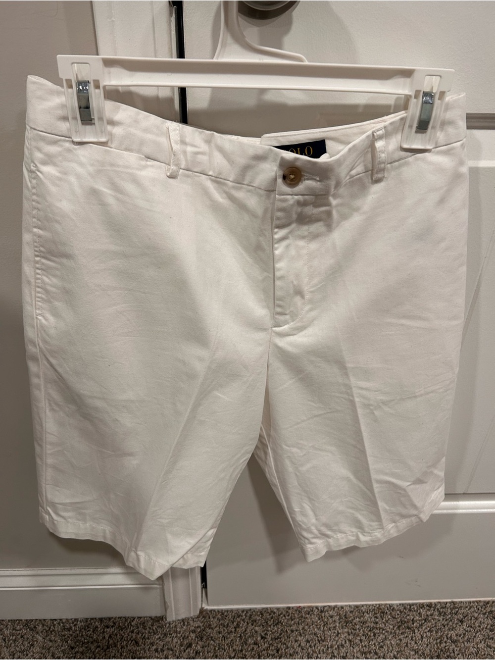 Polo by Ralph Lauren White Men’s Flat Front Cotton Shorts